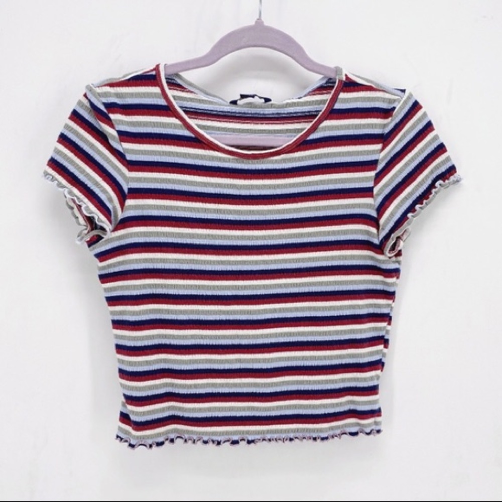 AE striped crop tee